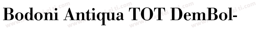 Bodoni Antiqua TOT DemBol字体转换